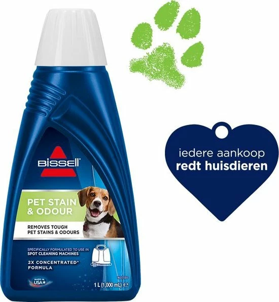 BISSELL Spot&Stain Pet - Vlekkenreinigingsmiddel SpotClean Serie- 1l 2 BISSELL Spot&Stain Pet - Vlekkenreinigingsmiddel SpotClean Serie- 1l - Afbeelding 2
