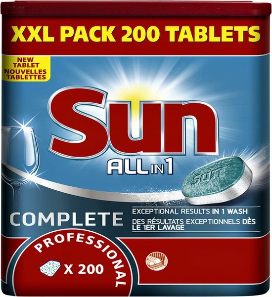Sun Vaatwastabletten All In 1 Pak Van 200 Stuks 1 Sun Vaatwastabletten All In 1 Pak Van 200 Stuks