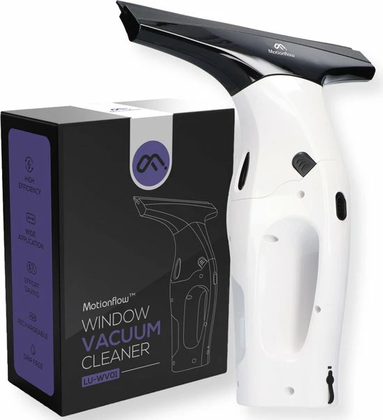 Motionflow Vacuüm Raamwisser - Elektrische Ruitenreiniger Met Inwasser - Oplaadbaar 10 Motionflow Vacuüm Raamwisser - Elektrische Ruitenreiniger Met Inwasser - Oplaadbaar - Afbeelding 10