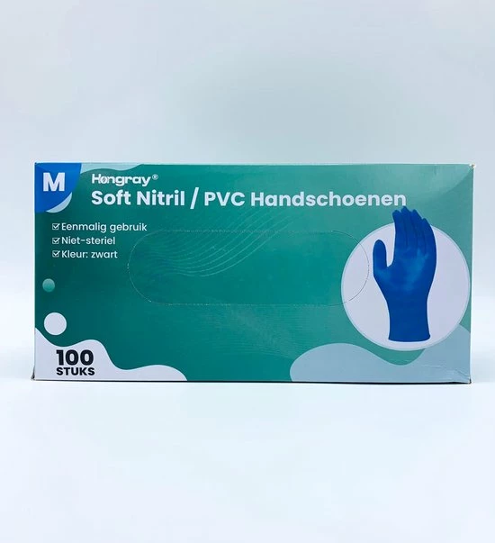 Merkloos Wegwerp Handschoenen - Nitril Handschoenen - Poedervrij - Blauw - Maat M - 100 Stuks 4 Merkloos Wegwerp Handschoenen - Nitril Handschoenen - Poedervrij - Blauw - Maat M - 100 Stuks - Afbeelding 4