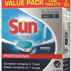 Sun All-in-1 - Vaatwastabletten - 102 Tabletten - Voordeelverpakking