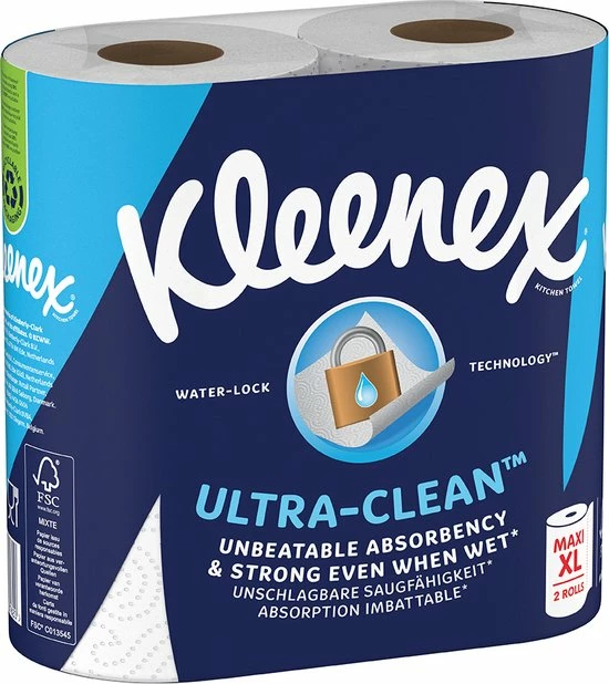 Kleenex Keukenpapier - Keukenrol Ultra Clean - 12 Maxi XL Rollen - Voordeelverpakking 6 Kleenex Keukenpapier - Keukenrol Ultra Clean - 12 Maxi XL Rollen - Voordeelverpakking - Afbeelding 6