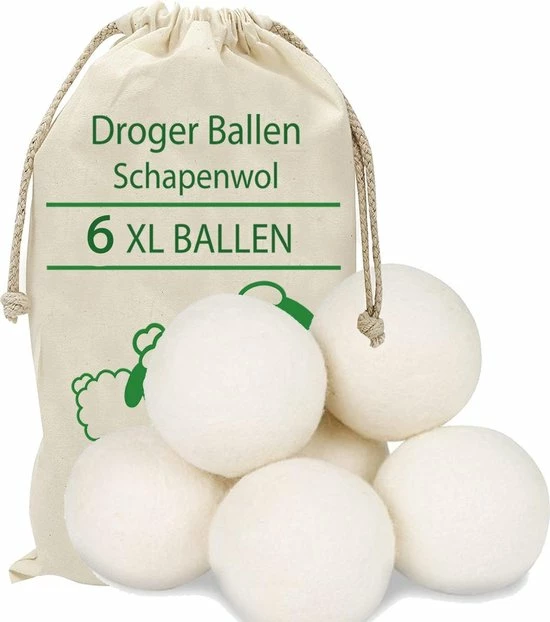 Droger Ballen Wol - Wasdroger Herbruikbare Wollen Droger Ballen - Droogballen Voor Snellere Droogtijd- Set 6 Stuks - Swilix 1 Droger Ballen Wol - Wasdroger Herbruikbare Wollen Droger Ballen - Droogballen Voor Snellere Droogtijd- Set 6 Stuks - Swilix