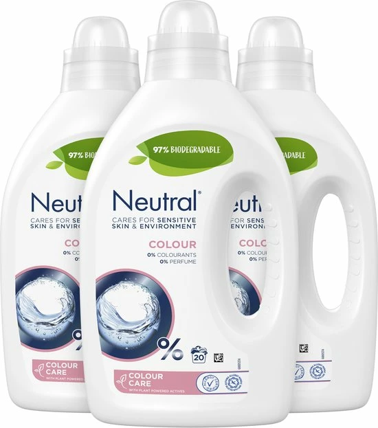 Neutral Kleur Vloeibaar Wasmiddel - 3 X 20 Wasbeurten - Voordeelverpakking 3 Neutral Kleur Vloeibaar Wasmiddel - 3 X 20 Wasbeurten - Voordeelverpakking - Afbeelding 3