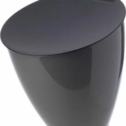 Mepal – Afvalbakje Calypso – Afvalbakje Voor Op Het Aanrecht - 2.2 Liter – Titanium – Grote Vulopening – Gemakkelijk Te Reinigen