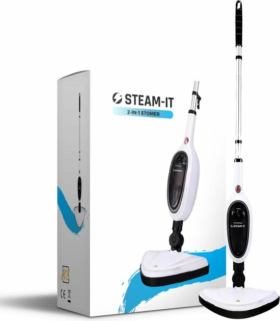Media Evolution STEAM-IT 2 In 1 Stoomreiniger Én Handstomer - Met Opzetstukken Voor Alle Vloeren, Bank, Badkamer En Tapijt - Wit 3 Media Evolution STEAM-IT 2 In 1 Stoomreiniger Én Handstomer - Met Opzetstukken Voor Alle Vloeren, Bank, Badkamer En Tapijt - Wit - Afbeelding 3