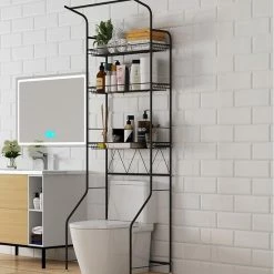 Sens Design Wasmachine Rek - WC Kast - Zwart Metaal -SolisVac Plus Shop 550x633 6