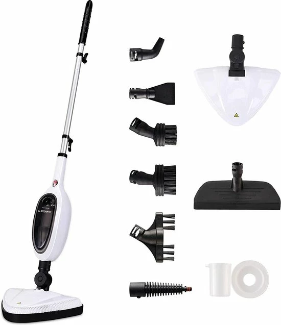 Media Evolution STEAM-IT 2 In 1 Stoomreiniger Én Handstomer - Met Opzetstukken Voor Alle Vloeren, Bank, Badkamer En Tapijt - Wit 1 Media Evolution STEAM-IT 2 In 1 Stoomreiniger Én Handstomer - Met Opzetstukken Voor Alle Vloeren, Bank, Badkamer En Tapijt - Wit