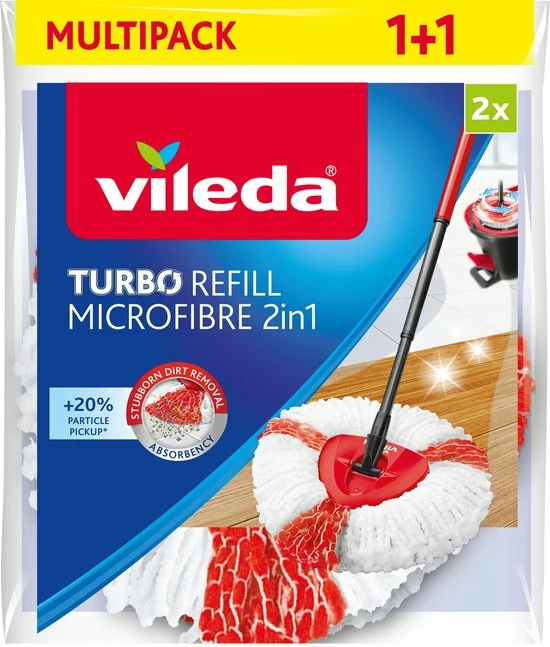 Vileda TURBO 2in1 - Vervanging - Microvezel - Bipack 8 Vileda TURBO 2in1 - Vervanging - Microvezel - Bipack - Afbeelding 8