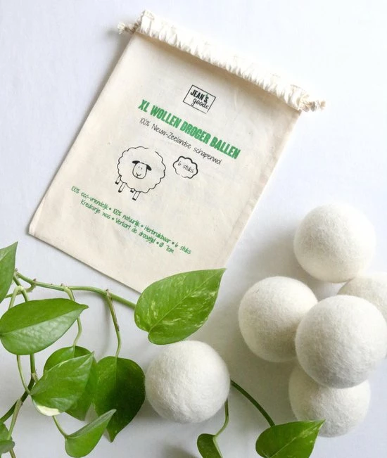 Jean's Goods Drogerballen - Droogballen - Wasdrogerballen - Wasdroger Ballen - Wasbol - Wasbollen - Wasballen - Energiebesparende Producten - Energiebesparend - Duurzaam Cadeau - RWS Wol - Zero Waste - Wasverzachter - Beige - 6 Stuks 2 Jean's Goods Drogerballen - Droogballen - Wasdrogerballen - Wasdroger Ballen - Wasbol - Wasbollen - Wasballen - Energiebesparende Producten - Energiebesparend - Duurzaam Cadeau - RWS Wol - Zero Waste - Wasverzachter - Beige - 6 Stuks - Afbeelding 2