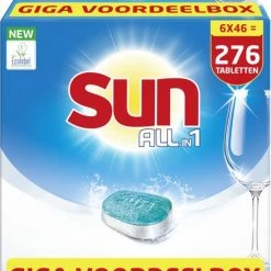 Sun All-in 1 Normaal Vaatwastabletten - 276 Tabletten - Voordeelverpakking