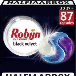 Robijn Black Velvet Wascapsules - 3 X 29 Wasbeurten - Halfjaarbox