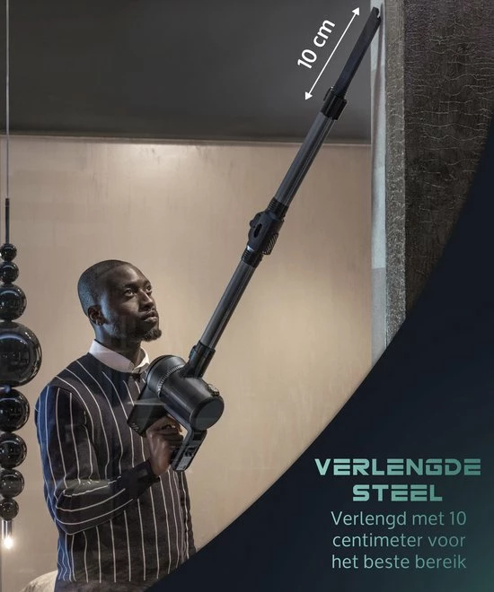 JAP Appliances JAP Cyclone C3 - 4in1 Steelstofzuiger - Met Dweilfunctie - Anti-allergie - Snoerloos - Stofzuiger Zonder Zak 7 JAP Appliances JAP Cyclone C3 - 4in1 Steelstofzuiger - Met Dweilfunctie - Anti-allergie - Snoerloos - Stofzuiger Zonder Zak - Afbeelding 7