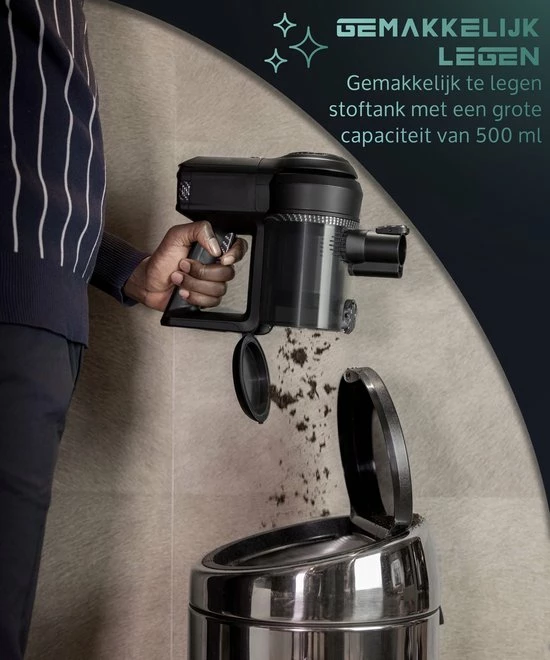 JAP Appliances JAP Cyclone C3 - 4in1 Steelstofzuiger - Met Dweilfunctie - Anti-allergie - Snoerloos - Stofzuiger Zonder Zak 8 JAP Appliances JAP Cyclone C3 - 4in1 Steelstofzuiger - Met Dweilfunctie - Anti-allergie - Snoerloos - Stofzuiger Zonder Zak - Afbeelding 8