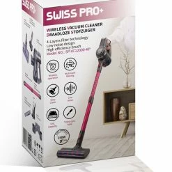 Swiss Pro+ Snoerloze Steelstofzuiger V12 Steelstofzuigers Steelstofzuiger Draadloos Met Kruimeldief Turbo Stand Led Verlichting In Mondstuk Sterke Zuigkracht Draadloos Zonder Zak 4In1! Inclusief Muurbeugel Purple Edition 2022 Zwitsers Kwaliteit -SolisVac Plus Shop 550x668