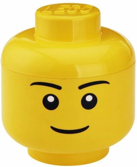 Opbergbox Iconic Hoofd Boy 24 Cm, Geel - LEGO 1 Opbergbox Iconic Hoofd Boy 24 Cm, Geel - LEGO