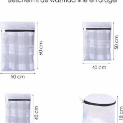 Merkloos Waszakken - Wasnetten - Bescherm Je Wasgoed En Wasmachine - Packing Cubes - Travel Organizer - 7 Stuks -SolisVac Plus Shop 550x671 5