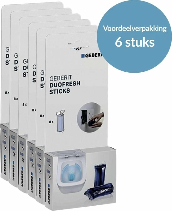 Geberit DuoFresh Sticks - 48 Stuks - Voordeelverpakking - Toiletblokjes Inbouwreservoir - WC Blokjes 2 Geberit DuoFresh Sticks - 48 Stuks - Voordeelverpakking - Toiletblokjes Inbouwreservoir - WC Blokjes - Afbeelding 2