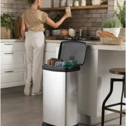 Curver Deco Bin Duo Prullenbak - Rechthoekig - 23L + 23L - Zilver Metallic 28 Curver Deco Bin Duo Prullenbak - Rechthoekig - 23L + 23L - Zilver Metallic -SolisVac Plus Shop 550x677