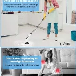 Vosoi - Elektrische Schoonmaakborstel - Polijst Machine - Elektrische Schrobborstel - Poetsmachine - Schoonmaakmiddelen - 7 Opzetstukken - Draadloos - Keuken - Badkamer - Auto - Vloerreiniger Met Steel 12 Vosoi - Elektrische Schoonmaakborstel - Polijst Machine - Elektrische Schrobborstel - Poetsmachine - Schoonmaakmiddelen - 7 Opzetstukken - Draadloos - Keuken - Badkamer - Auto - Vloerreiniger Met Steel -SolisVac Plus Shop 550x685 1