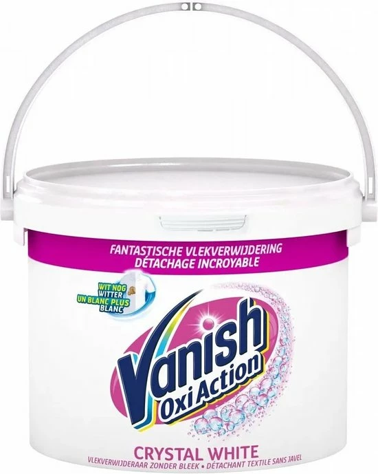 Vanish Oxi Action Crystal White Base Poeder - Voor Witte Was - 2,4 Kg 7 Vanish Oxi Action Crystal White Base Poeder - Voor Witte Was - 2,4 Kg - Afbeelding 7