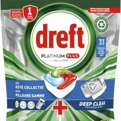 Dreft Platinum Plus All In One - Vaatwastabletten - Fresh Herbal Breeze - Voordeelverpakking 4 X 33 Stuks -SolisVac Plus Shop 550x695 4