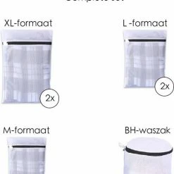 Merkloos Waszakken - Wasnetten - Bescherm Je Wasgoed En Wasmachine - Packing Cubes - Travel Organizer - 7 Stuks -SolisVac Plus Shop 550x695 7