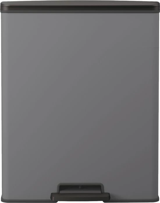 Curver Deco Bin Prullenbak - 65L - Rechthoekig - Cool Grey 2 Curver Deco Bin Prullenbak - 65L - Rechthoekig - Cool Grey - Afbeelding 2