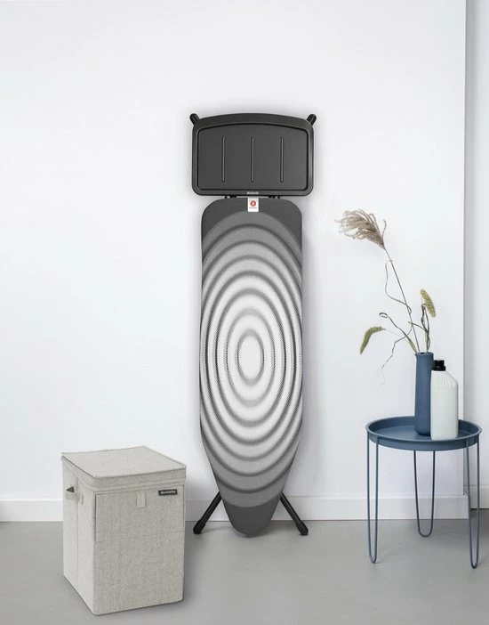Brabantia Strijkplank B - Met Stoomunithouder - 124x38 Cm - Titan Oval 4 Brabantia Strijkplank B - Met Stoomunithouder - 124x38 Cm - Titan Oval - Afbeelding 4
