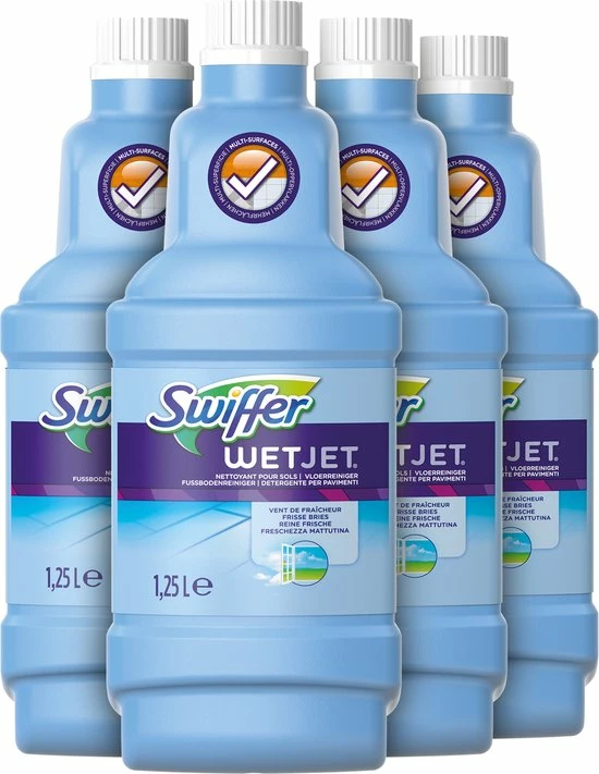 Swiffer WetJet - Reinigingsmiddel - Voordeelverpakking 4 X 1.25 L 1 Swiffer WetJet - Reinigingsmiddel - Voordeelverpakking 4 X 1.25 L