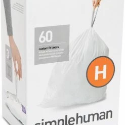 Simplehuman Pocket Liner (H) Afvalzak - 30 L - 3x20 Stuks - Wit