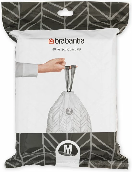Brabantia PerfectFit Vuilniszakken - 60 L - Code M - 40 Stuks 1 Brabantia PerfectFit Vuilniszakken - 60 L - Code M - 40 Stuks