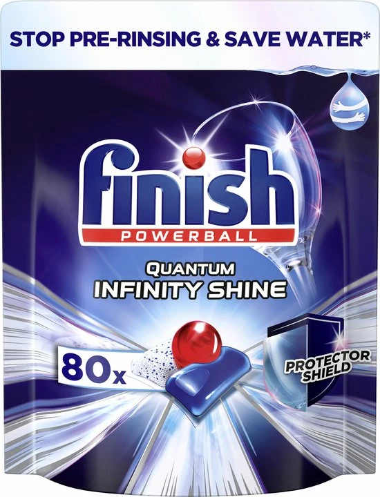 Finish Quantum Ultimate Infinity Shine Vaatwastabletten - 80 Capsules 1 Finish Quantum Ultimate Infinity Shine Vaatwastabletten - 80 Capsules