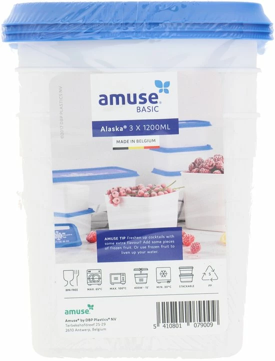 Amuse® | Diepvriesdoos Alaska 1200ml | 6 Stuks | Bewaardoos 2 Amuse® | Diepvriesdoos Alaska 1200ml | 6 Stuks | Bewaardoos - Afbeelding 2