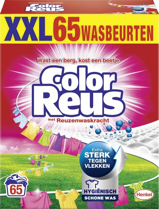 Color Reus Waspoeder Wasmiddel - Witte Reus - Voordeelverpakking - 65 Wasbeurten 2 Color Reus Waspoeder Wasmiddel - Witte Reus - Voordeelverpakking - 65 Wasbeurten - Afbeelding 2