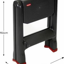 Curver Opstapje Inklapbaar (TUV) - 49,5x17,2x64cm - Antraciet/rood -SolisVac Plus Shop 550x725 2