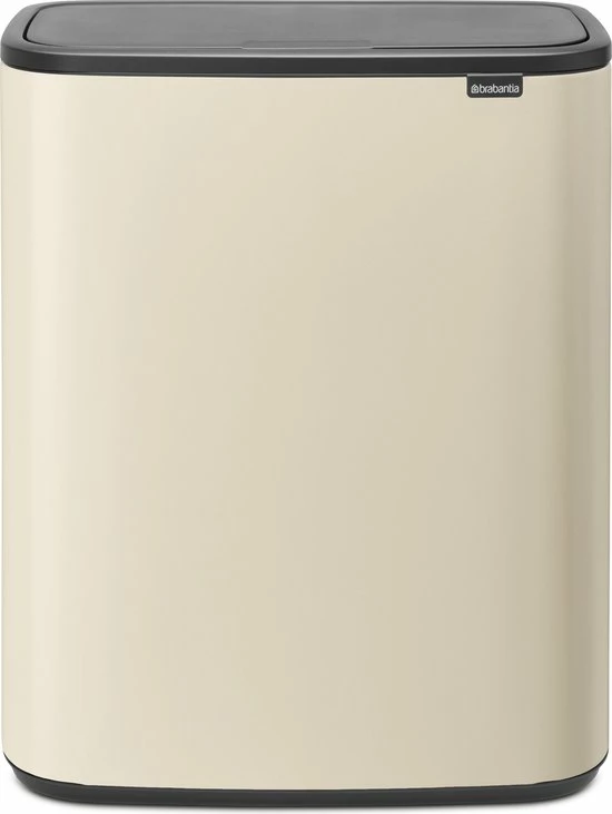 Brabantia Bo Touch Bin Prullenbak - 2 X 30 L - Soft Beige 1 Brabantia Bo Touch Bin Prullenbak - 2 X 30 L - Soft Beige