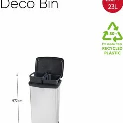 Curver Deco Bin Duo Prullenbak - Rechthoekig - 23L + 23L - Zilver Metallic 20 Curver Deco Bin Duo Prullenbak - Rechthoekig - 23L + 23L - Zilver Metallic -SolisVac Plus Shop 550x738 1