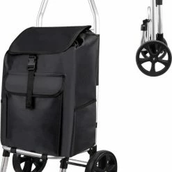 Strex Boodschappentrolley Met Wielen - Opvouwbaar - Afneembare Boodschappentas - Boodschappenwagen