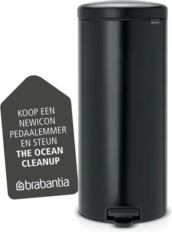 Brabantia NewIcon Prullenbak - 30 L - Matt Black 12 Brabantia NewIcon Prullenbak - 30 L - Matt Black - Afbeelding 12
