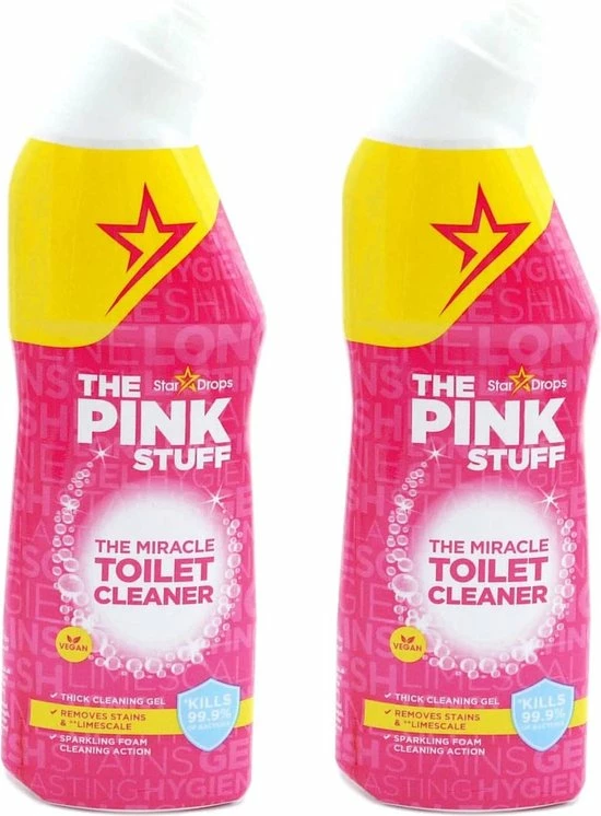 Stardrops The Pink Stuff The Pink Stuff Set 6 Dlg- 2x Spray 750 Ml - 2x Toiletreinoger 750 Ml- 2x Miracle Paste 850 Gram 3 Stardrops The Pink Stuff The Pink Stuff Set 6 Dlg- 2x Spray 750 Ml - 2x Toiletreinoger 750 Ml- 2x Miracle Paste 850 Gram - Afbeelding 3