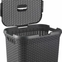 Curver Style Wasmand Met Deksel - 60L - 2 Stuks - Antraciet -SolisVac Plus Shop 550x751 1