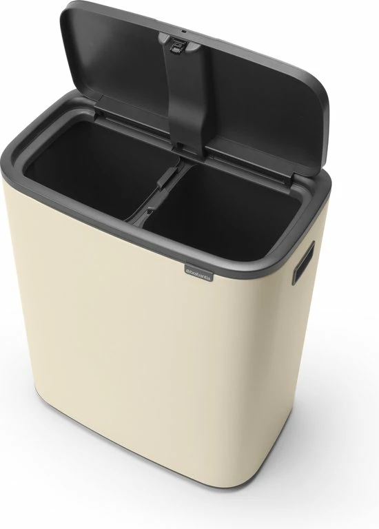 Brabantia Bo Touch Bin Prullenbak - 2 X 30 L - Soft Beige 3 Brabantia Bo Touch Bin Prullenbak - 2 X 30 L - Soft Beige - Afbeelding 3