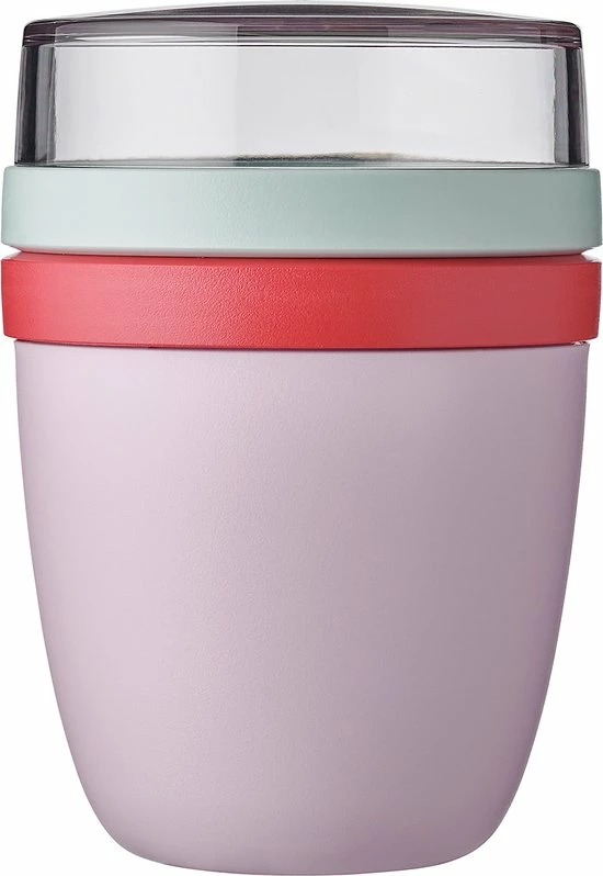 Mepal – Limited Edition Lunchpot Ellipse – Praktische Muesli Beker To Go – Strawberry Vibe – Geschikt Voor Vriezer, Magnetron En Vaatwasser - Onbeperkt Genieten 1 Mepal – Limited Edition Lunchpot Ellipse – Praktische Muesli Beker To Go – Strawberry Vibe – Geschikt Voor Vriezer, Magnetron En Vaatwasser - Onbeperkt Genieten