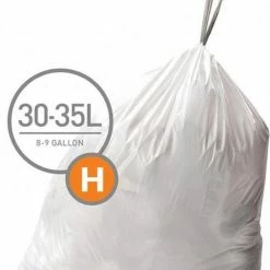 Simplehuman Pocket Liner (H) Afvalzak - 30 L - 3x20 Stuks - Wit -SolisVac Plus Shop 550x802 2