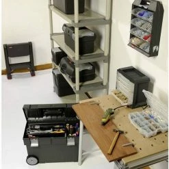 Curver Opstapje Inklapbaar (TUV) - 49,5x17,2x64cm - Antraciet/rood -SolisVac Plus Shop 550x813 1