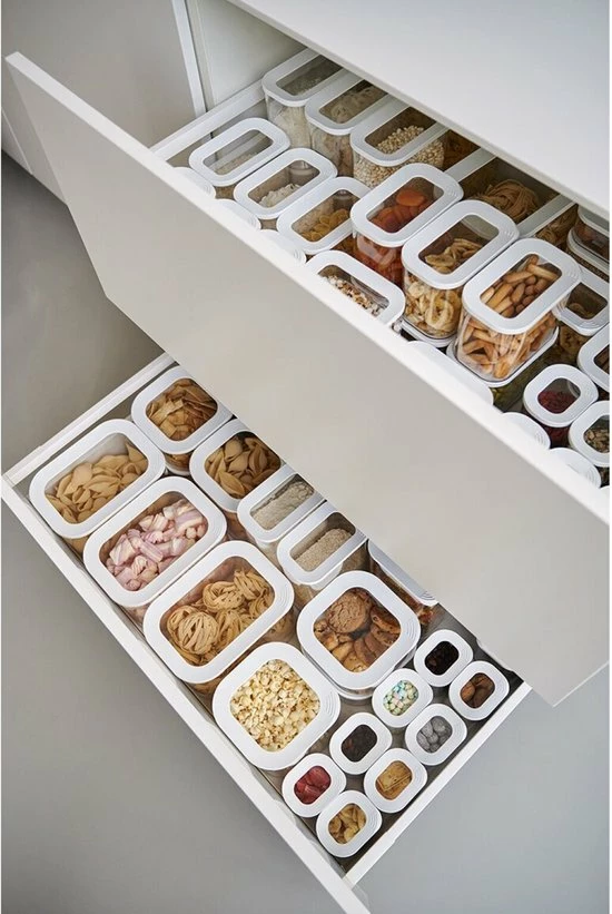 Mepal – Starterset Bewaardoos Modula – 7-delig – Wit – Bewaardozen Voedsel – Voorraaddozen - Stapelbaar 9 Mepal – Starterset Bewaardoos Modula – 7-delig – Wit – Bewaardozen Voedsel – Voorraaddozen - Stapelbaar - Afbeelding 9