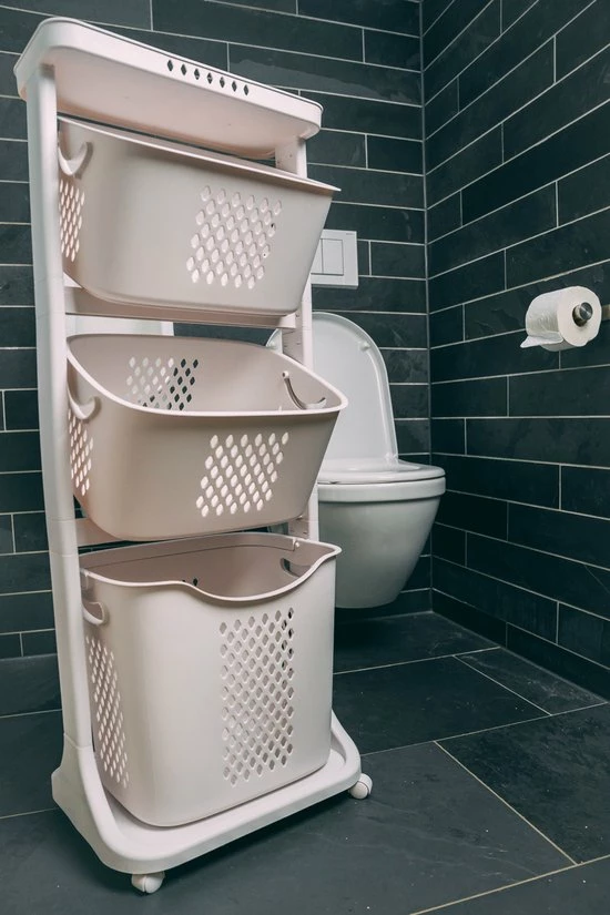 Sens Design Wassorteerder – Wasmand Met 3 Vakken - Op Wieltjes 8 Sens Design Wassorteerder – Wasmand Met 3 Vakken - Op Wieltjes - Afbeelding 8