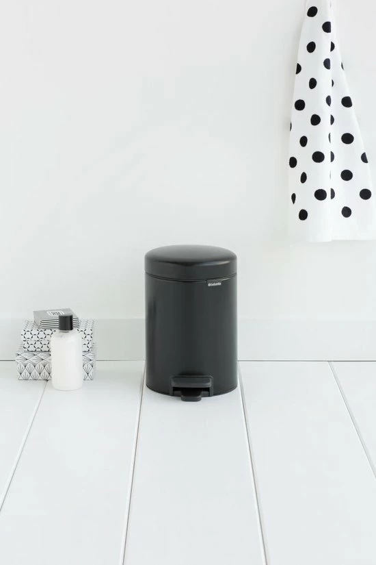 Brabantia NewIcon Prullenbak - 3 L - Matt Black 5 Brabantia NewIcon Prullenbak - 3 L - Matt Black - Afbeelding 5