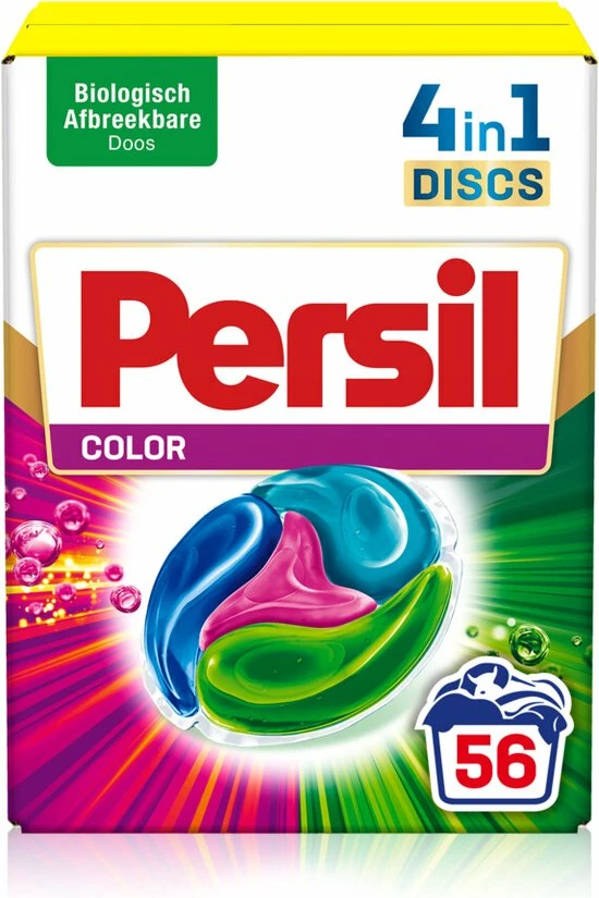 Persil 4in1 Discs Color Wascapsules - Wasmiddel Capsules - Voordeelverpakking - 2x28 Wasbeurten 1 Persil 4in1 Discs Color Wascapsules - Wasmiddel Capsules - Voordeelverpakking - 2x28 Wasbeurten